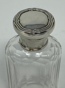 Antique Silver Dresser Bottle with Corked Lid