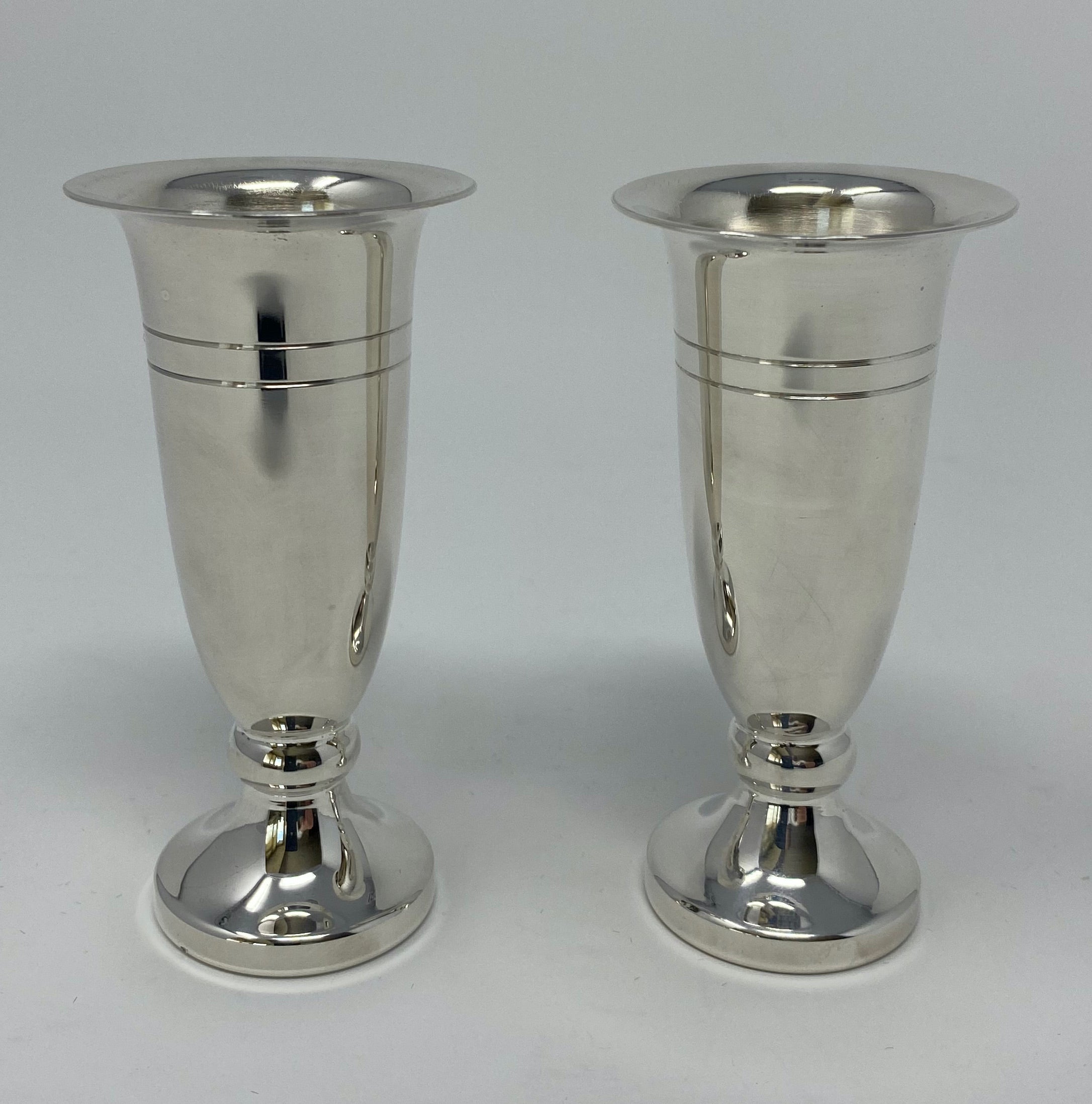 Pair of Silver Plated Vases