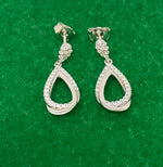 Load image into Gallery viewer, Silver and Cubic Zirconia Earrings
