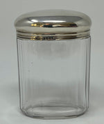Load image into Gallery viewer, Silver and Glass Oval Dresser Jar
