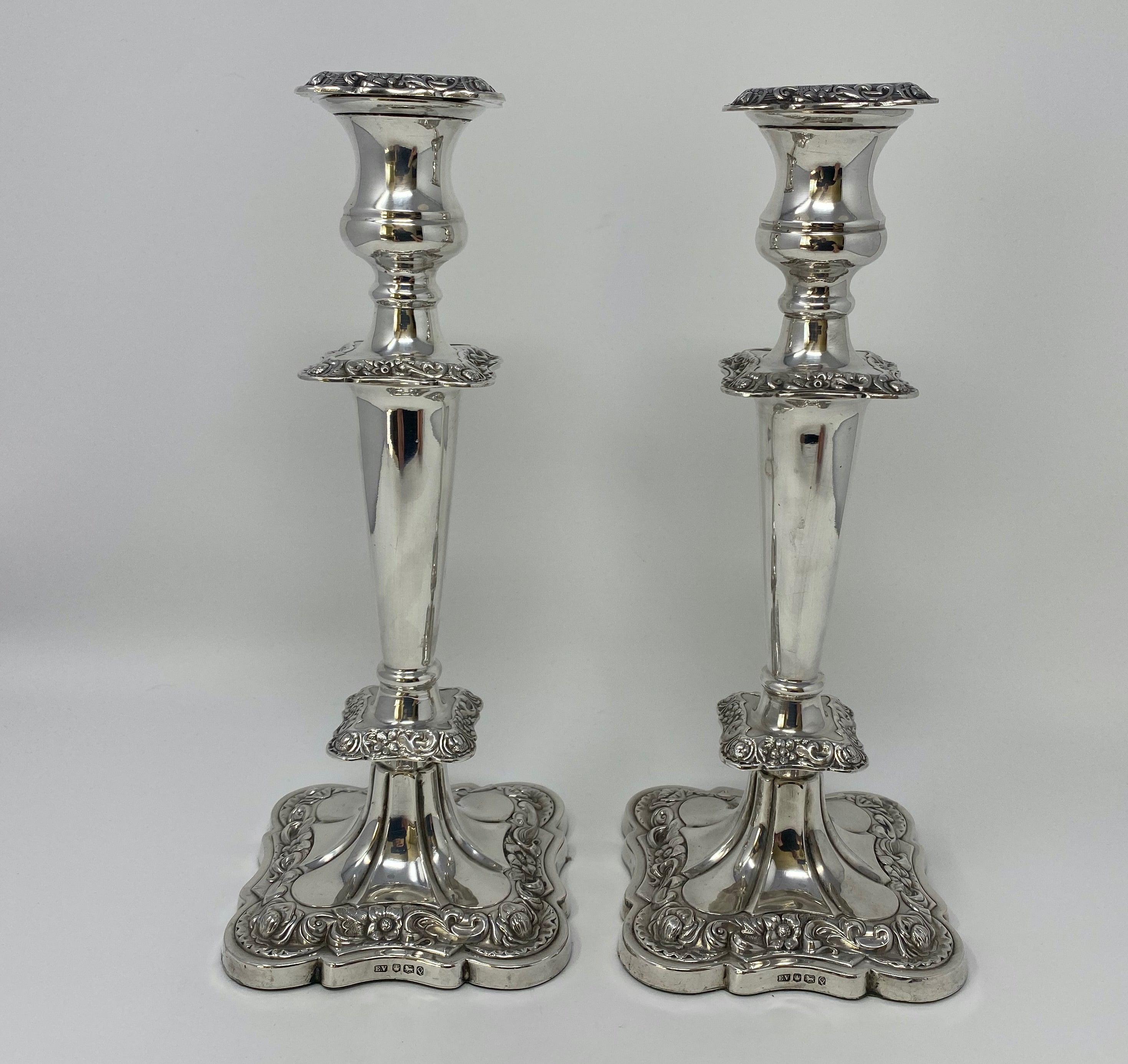 Pair of Silver Candlesticks