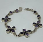 Load image into Gallery viewer, Silver and Amethyst Bracelet
