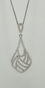 Load image into Gallery viewer, Silver and Cubic Zirconia Necklace
