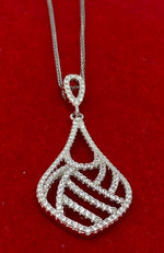 Load image into Gallery viewer, Silver and Cubic Zirconia Necklace
