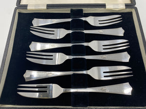 Antique Silver Plate Pastry Forks