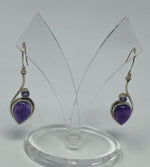 Load image into Gallery viewer, Silver and Amethyst Earrings
