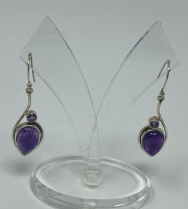Silver and Amethyst Earrings