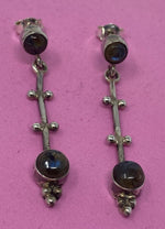 Load image into Gallery viewer, Silver and Labradorite Earrings
