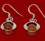 Load image into Gallery viewer, Cornelian and Silver Earrings
