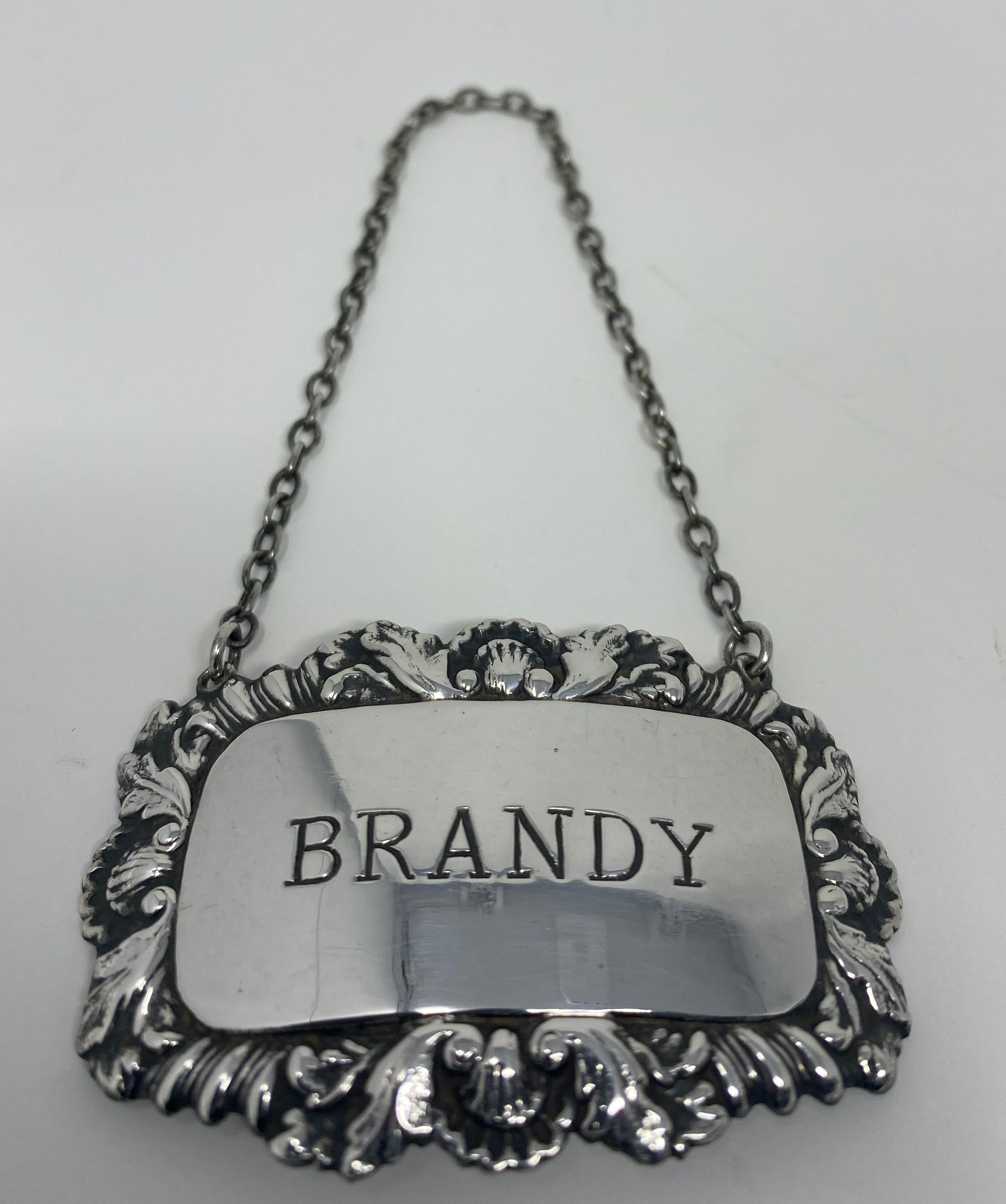 Silver Brandy Bottle Label