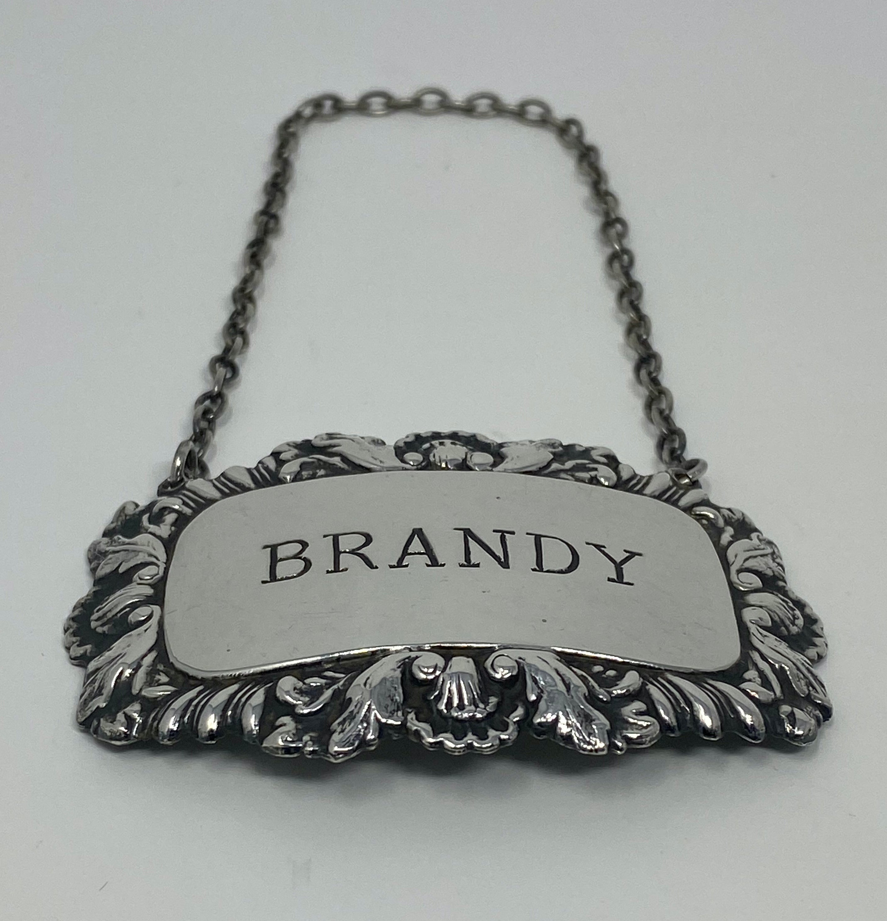 Silver Brandy Bottle Label