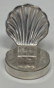 Silver Shell Shaped Pill Box