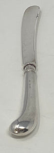 Set of Six Silver Pistol Handle Tea Knives