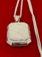 Load image into Gallery viewer, Silver Locket on Curb Chain
